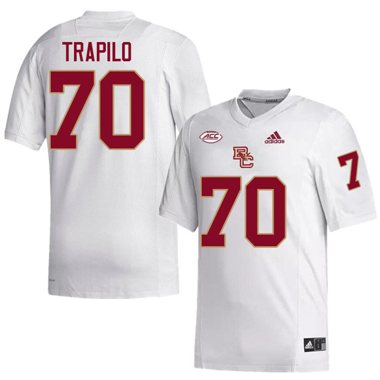 Boston College Eagles #70 Ozzy Trapilo College Football Jerseys Stitched-White